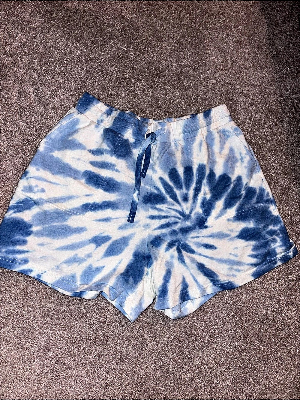 Tie-Dye Blue & White Shorts Like New